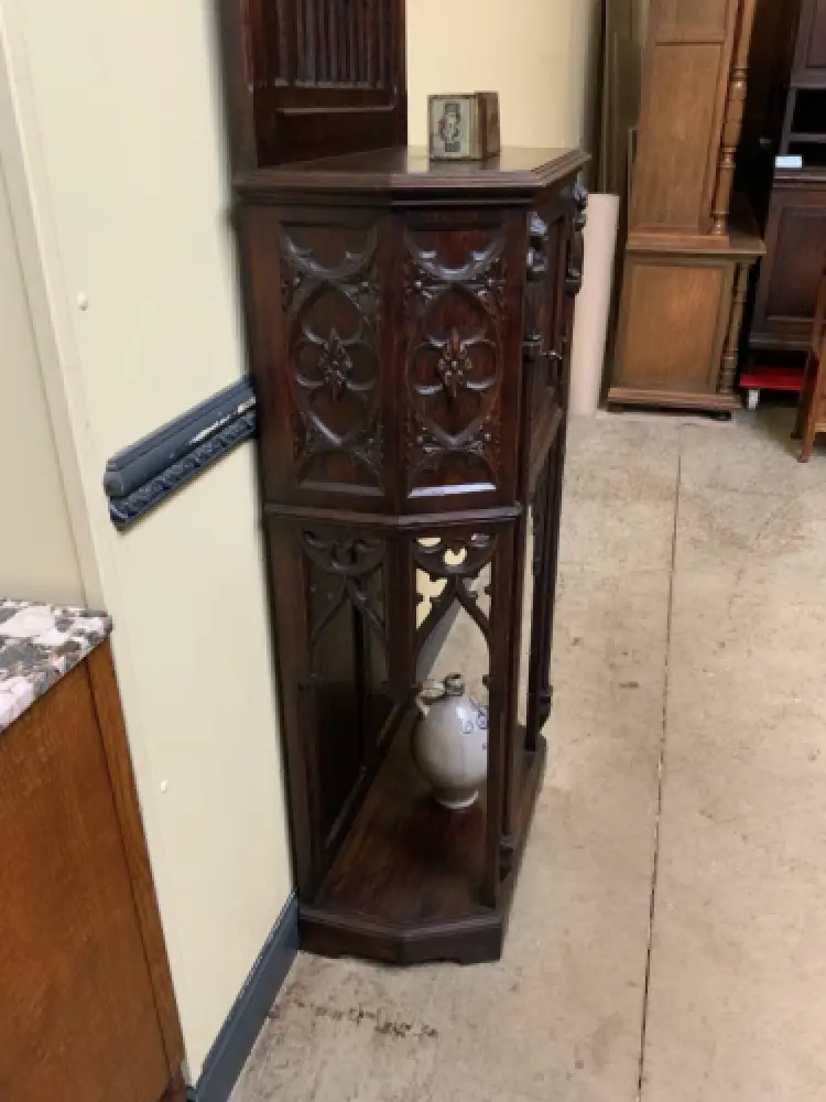 Antik - Vertiko, Anrichte, Pfeilerschrank - Neogotik - Lieferung möglich! 9