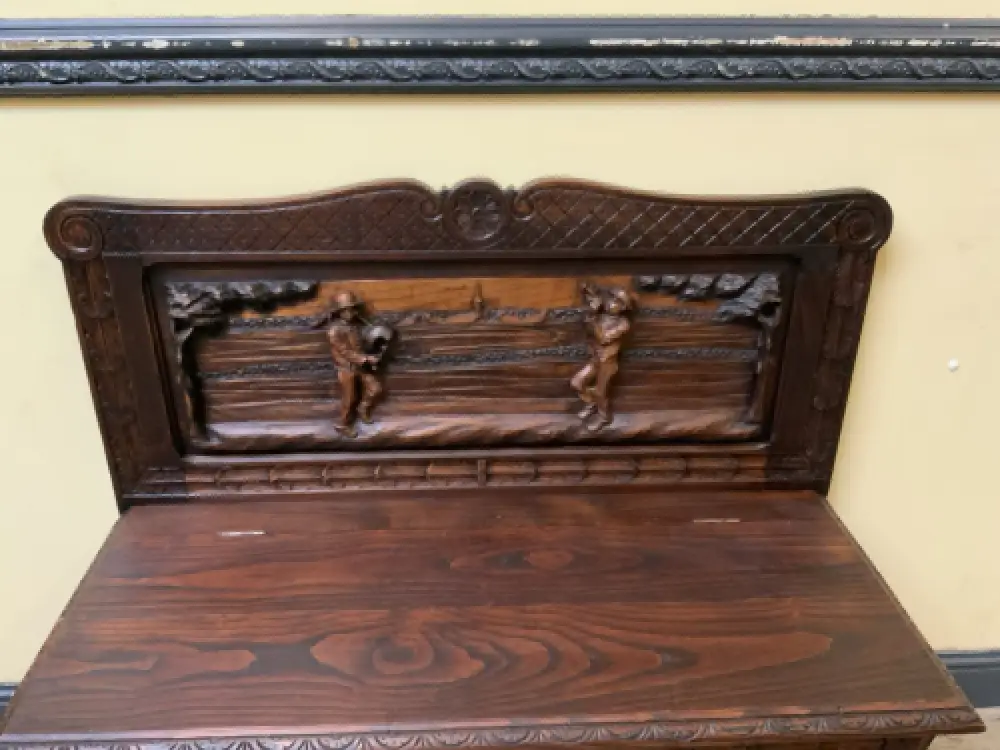 Antike  Bretonische Bank, Schuhschrank - Bretagne  - Lieferung möglich! 12