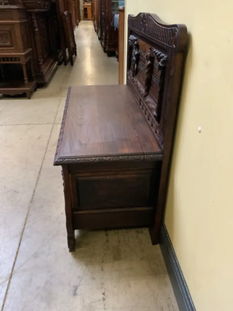 Antike  Bretonische Bank, Schuhschrank - Bretagne  - Lieferung möglich! 4