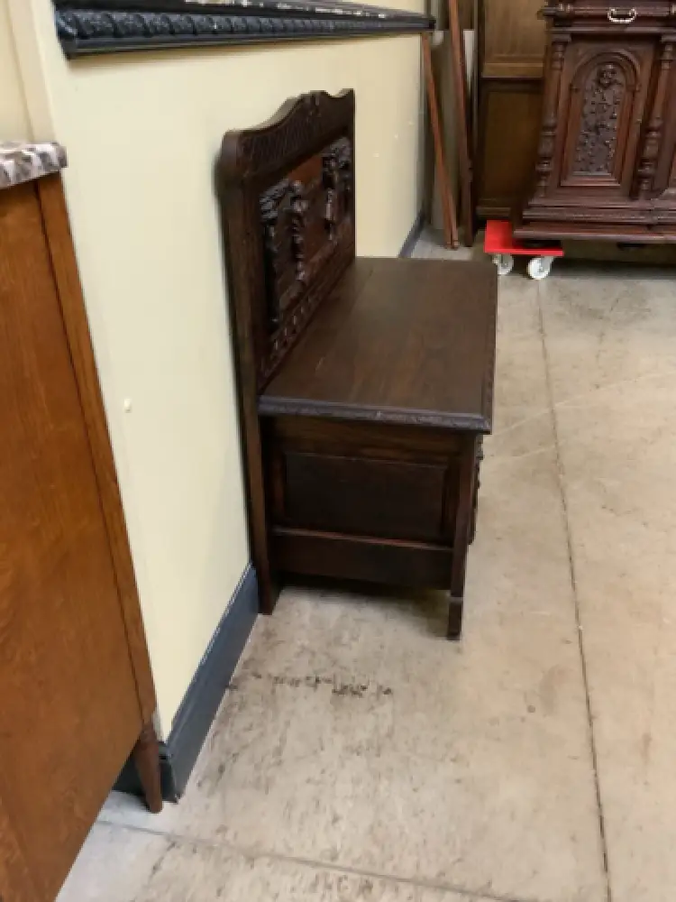 Antike  Bretonische Bank, Schuhschrank - Bretagne  - Lieferung möglich! 8