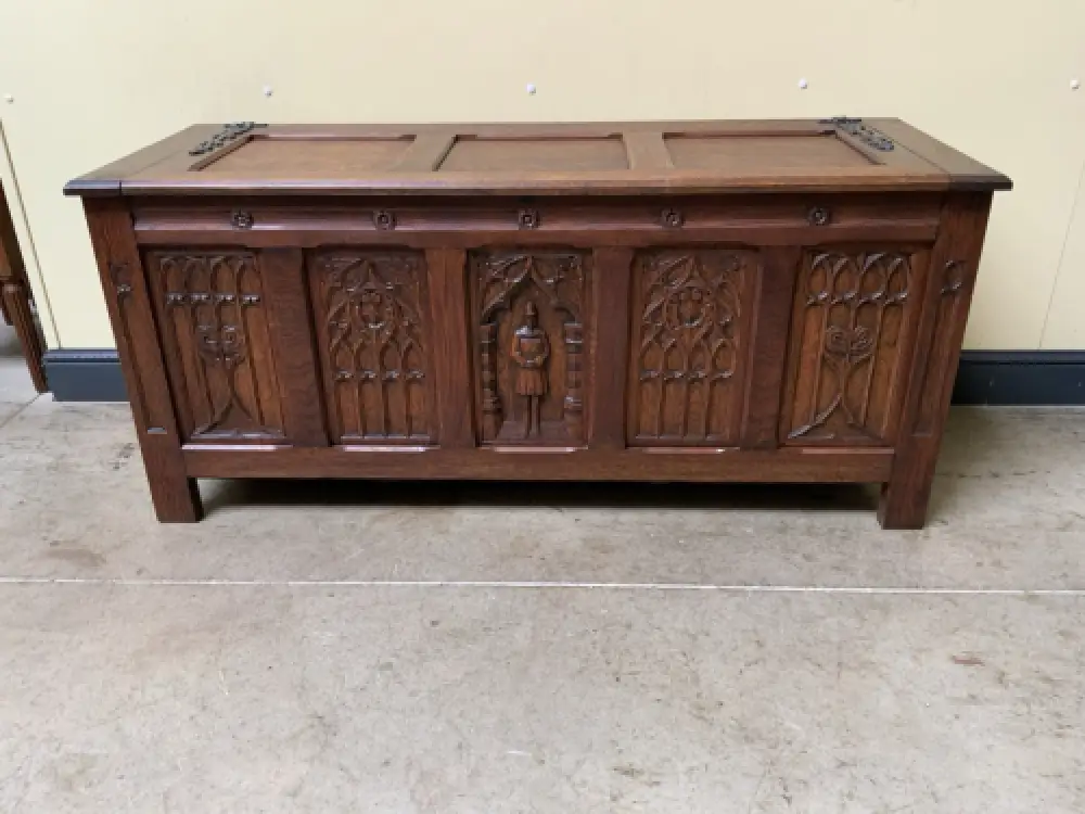 Antik - Truhe,  Bank, Schuhschrank, Neogotik - Traumhaft- Lieferung möglich! 10