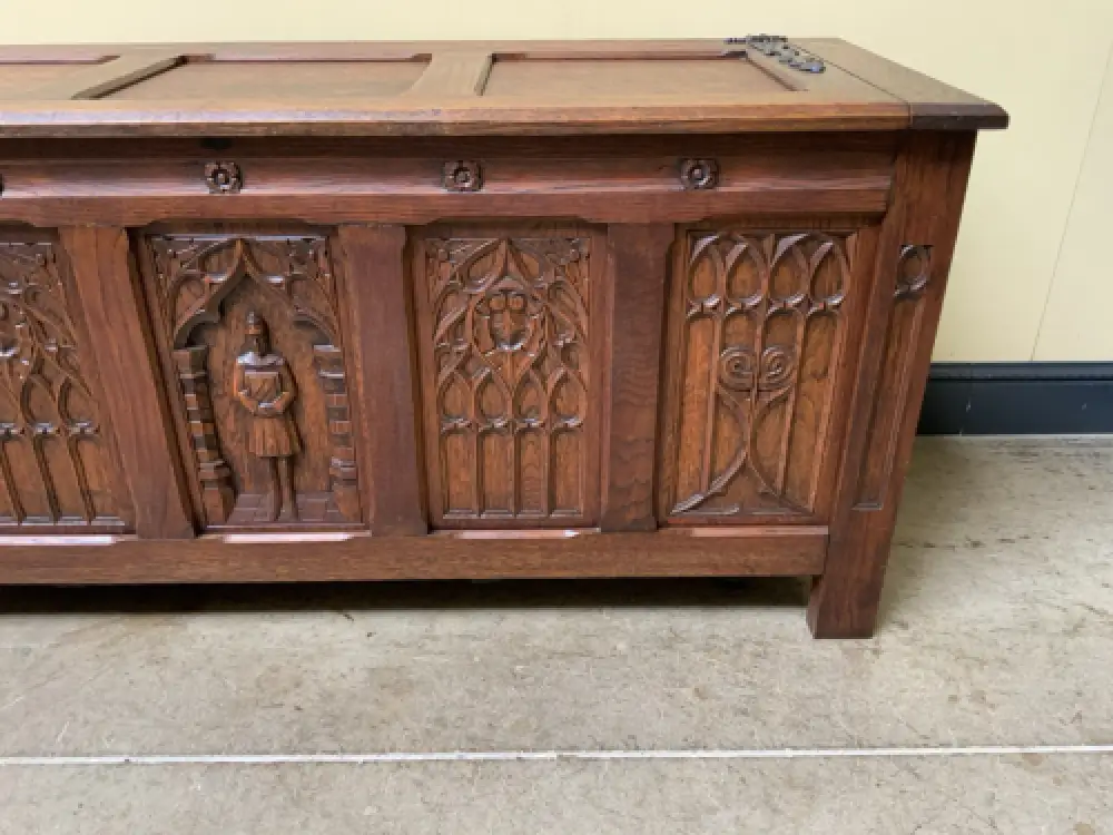 Antik - Truhe,  Bank, Schuhschrank, Neogotik - Traumhaft- Lieferung möglich! 12