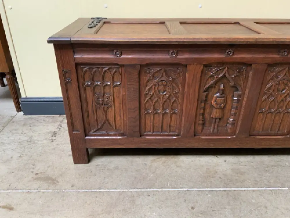 Antik - Truhe,  Bank, Schuhschrank, Neogotik - Traumhaft- Lieferung möglich! 13