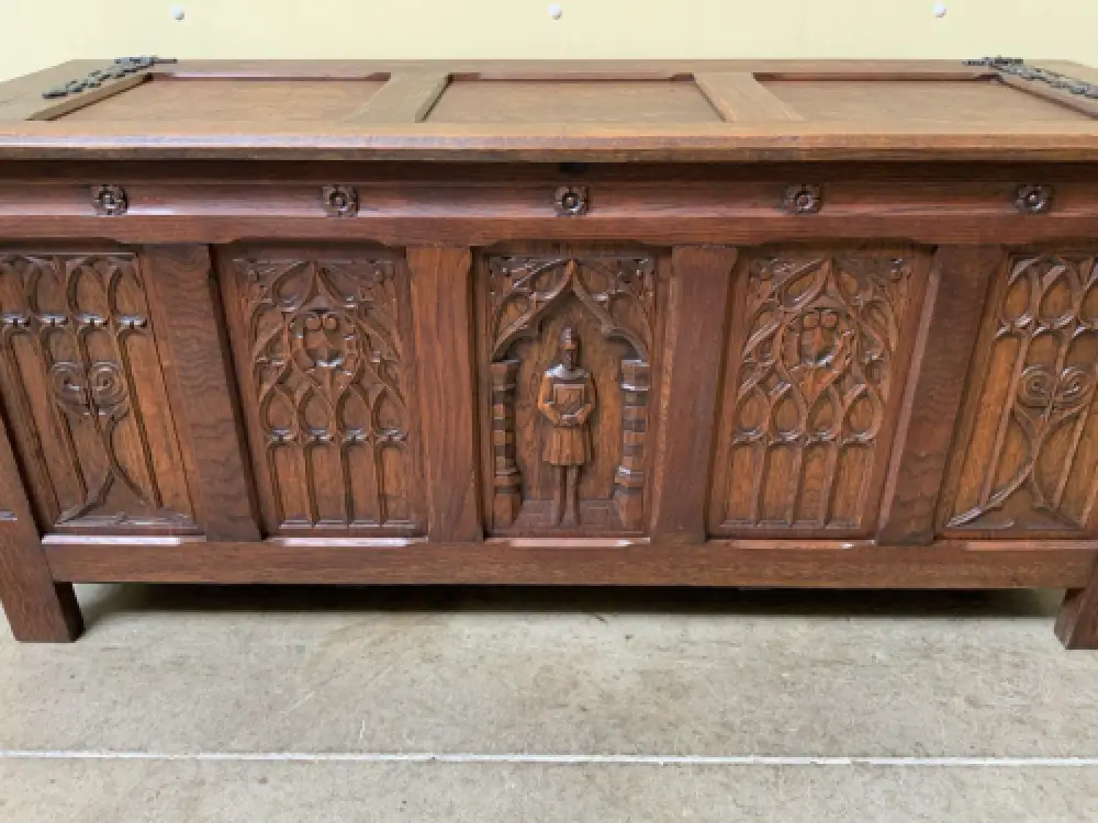 Antik - Truhe,  Bank, Schuhschrank, Neogotik - Traumhaft- Lieferung möglich! 14