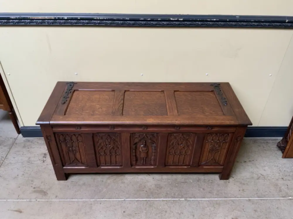 Antik - Truhe,  Bank, Schuhschrank, Neogotik - Traumhaft- Lieferung möglich! 6