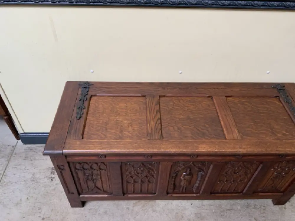 Antik - Truhe,  Bank, Schuhschrank, Neogotik - Traumhaft- Lieferung möglich! 8