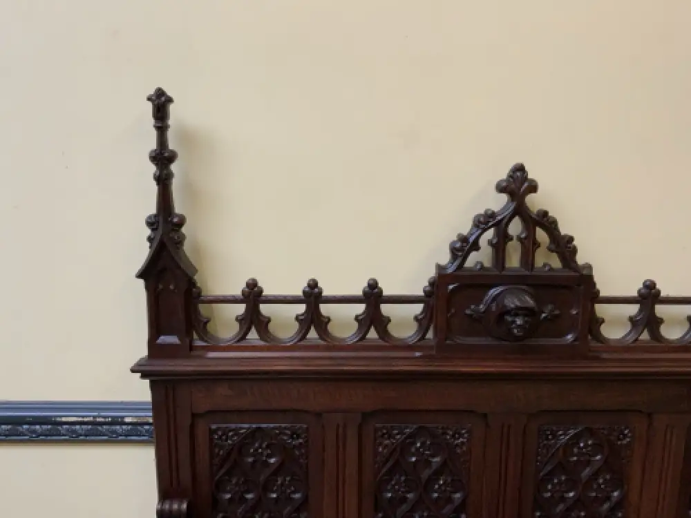 Antik - Imposante Neogotische Truhen Bank,  Sensationell - Lieferung möglich! 19