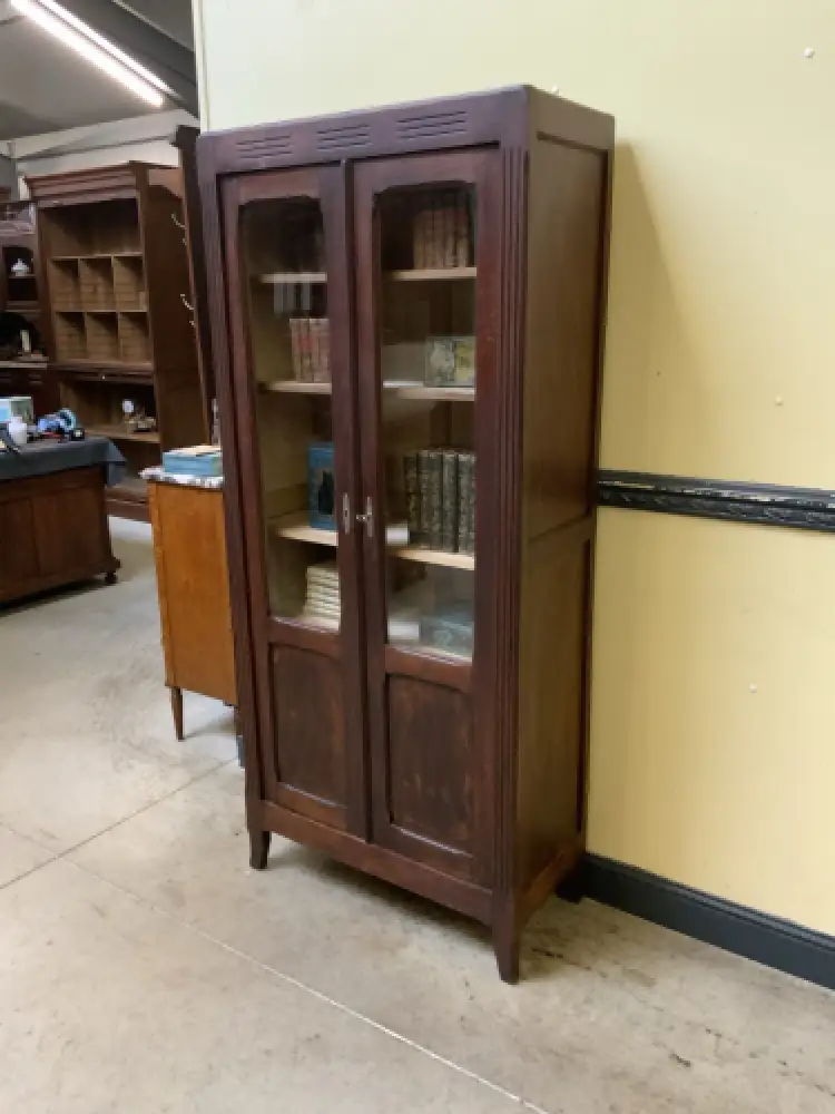 Antiker Jugendstil Bücherschrank, Vitrine, Traumhaft - Lieferung möglich! 2