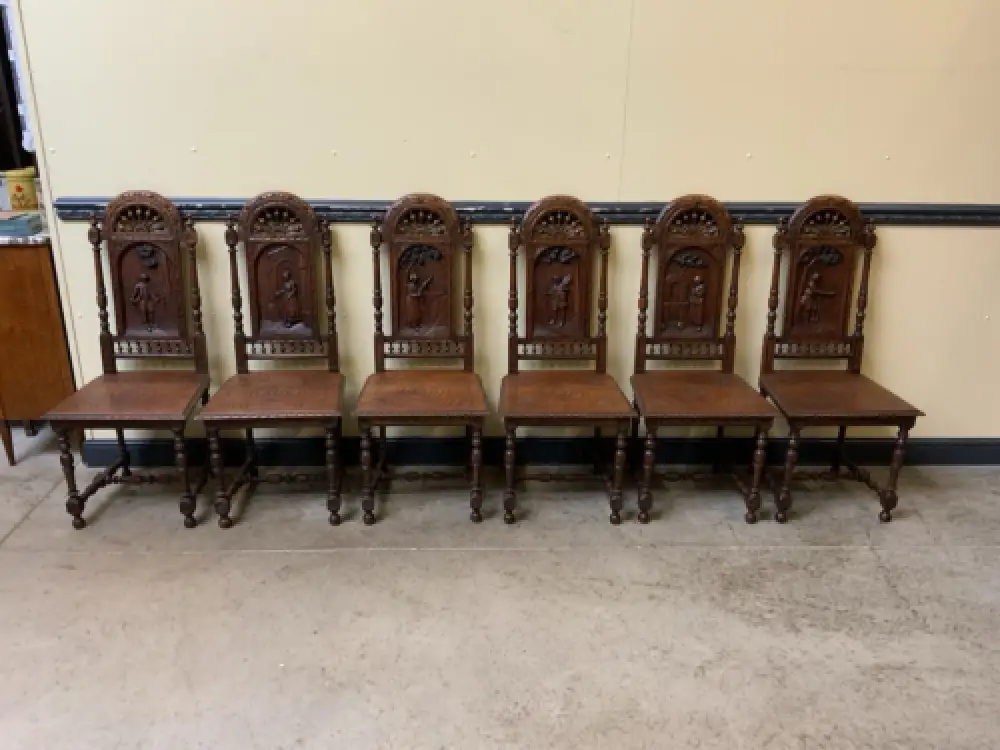 6 antike traumhaft schöne Bretonische Stühle - Lieferung möglich! 0