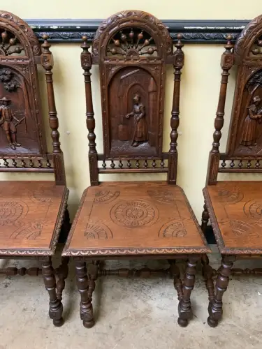 6 antike traumhaft schöne Bretonische Stühle - Lieferung möglich!