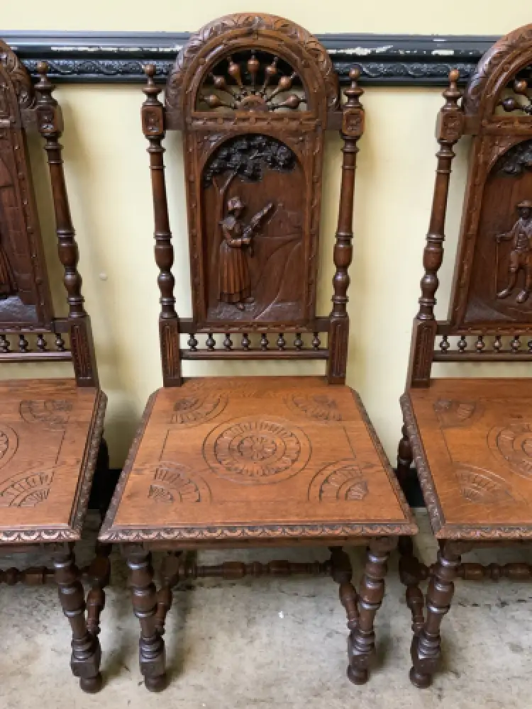 6 antike traumhaft schöne Bretonische Stühle - Lieferung möglich! 11