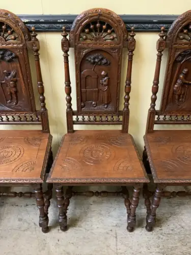 6 antike traumhaft schöne Bretonische Stühle - Lieferung möglich!