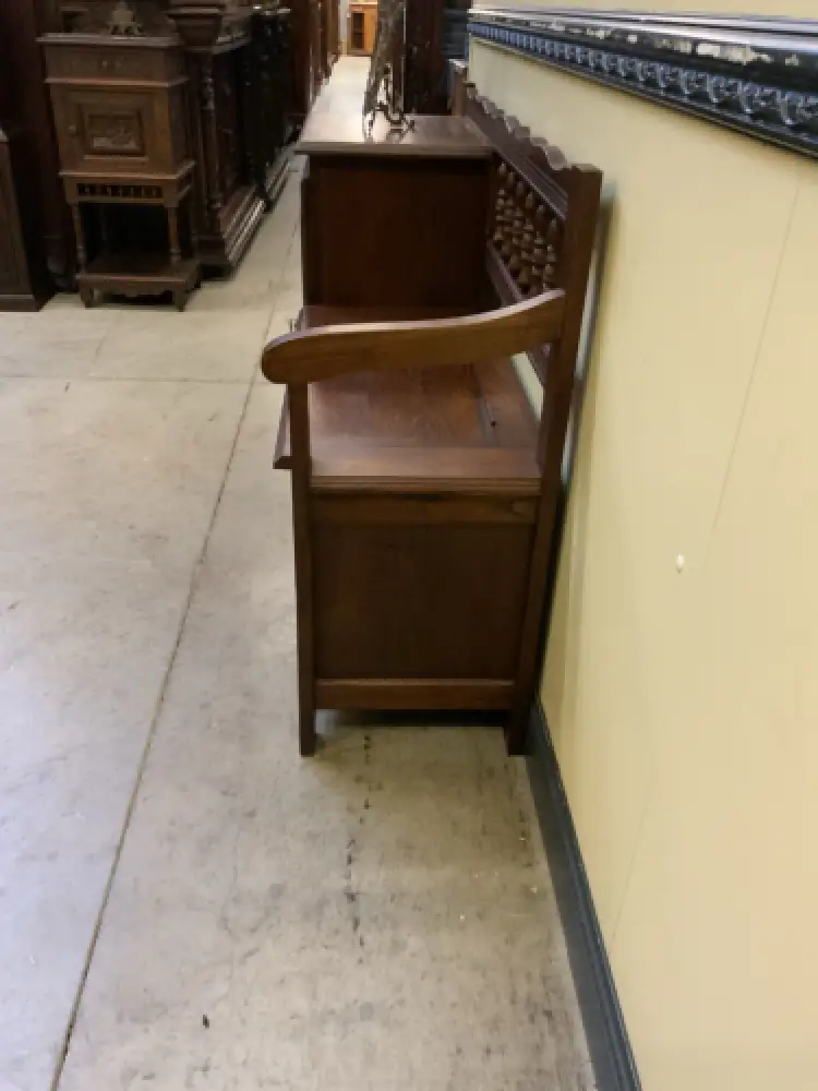 Antike  Bretonische Bank, Schuhschrank - Bretagne  - Lieferung möglich! 5