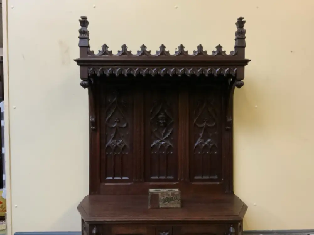 Antik - Vertiko, Anrichte, Pfeilerschrank - Neogotik - Lieferung möglich! 15