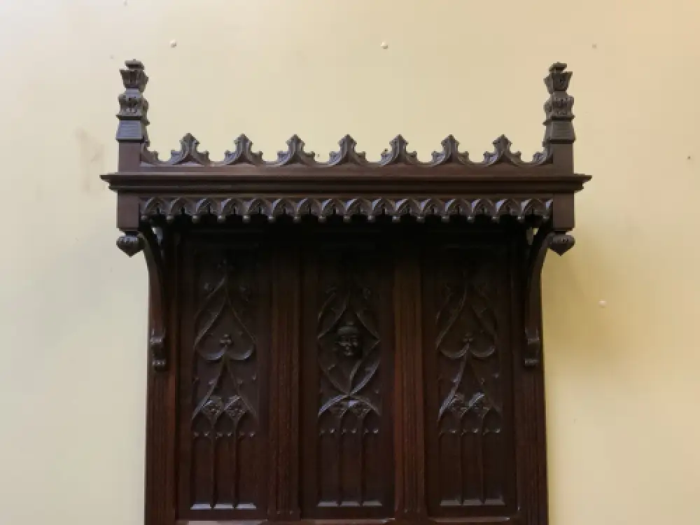 Antik - Vertiko, Anrichte, Pfeilerschrank - Neogotik - Lieferung möglich! 16