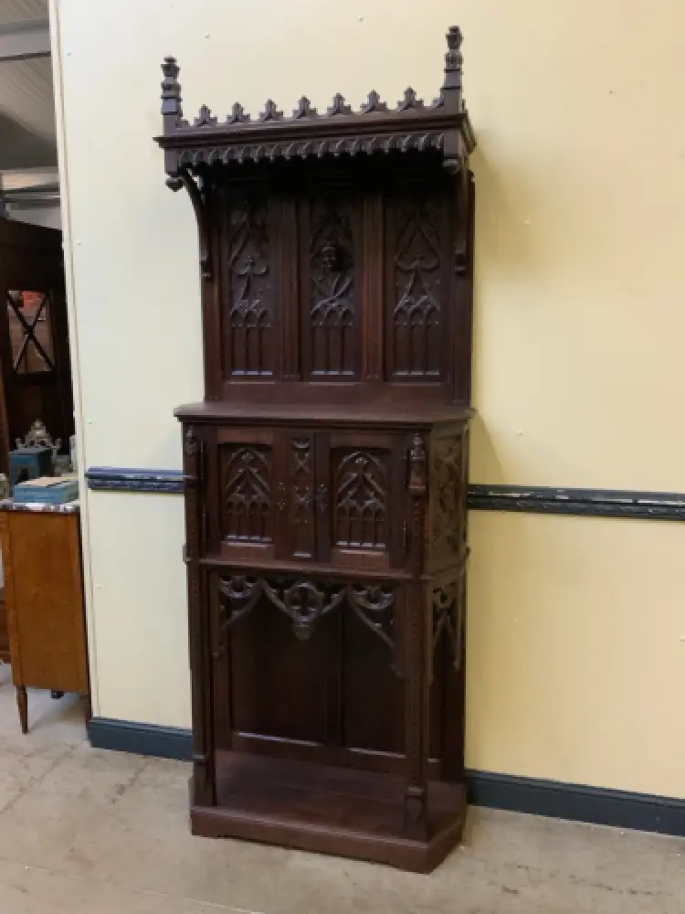 Antik - Vertiko, Anrichte, Pfeilerschrank - Neogotik - Lieferung möglich! 21