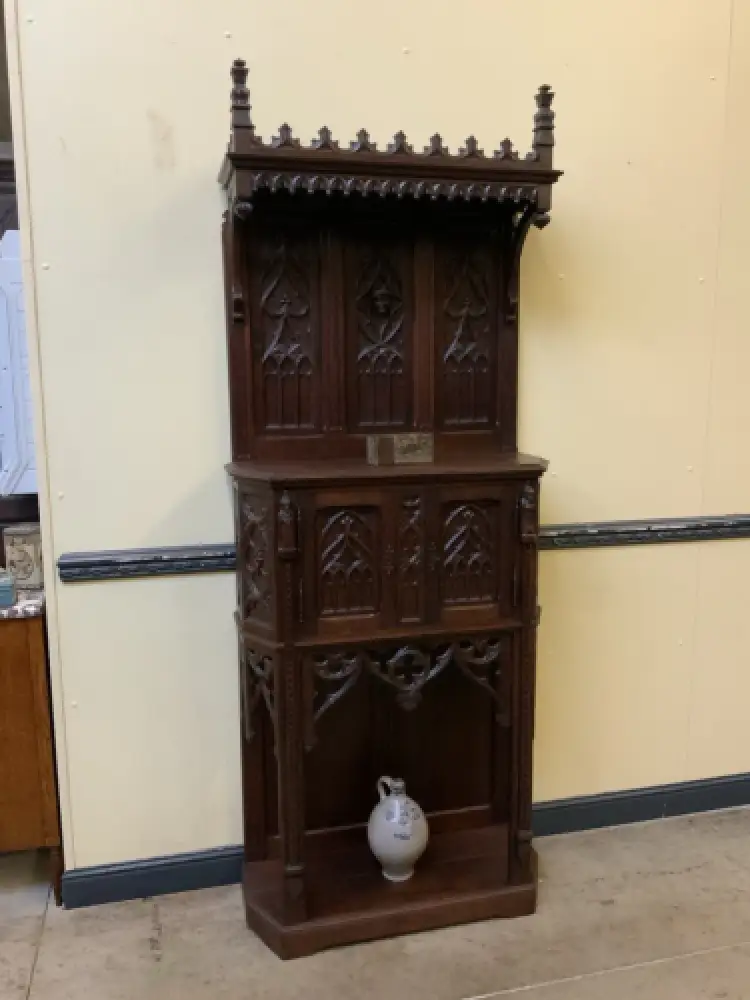 Antik - Vertiko, Anrichte, Pfeilerschrank - Neogotik - Lieferung möglich! 3