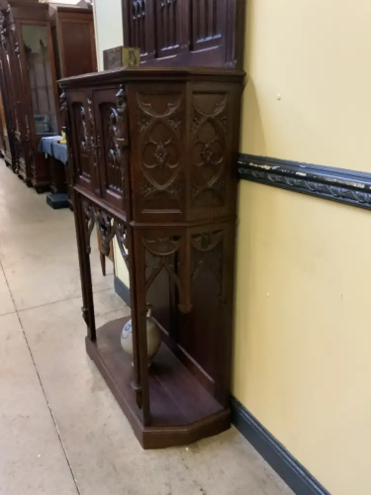 Antik - Vertiko, Anrichte, Pfeilerschrank - Neogotik - Lieferung möglich! 6