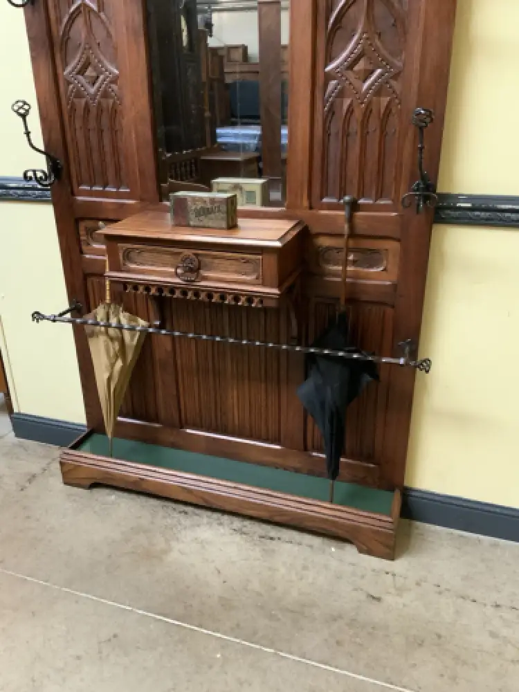 Antik - Gaderobe mit Schub, Kleiderständer - Neogotik - Lieferung möglich! 10