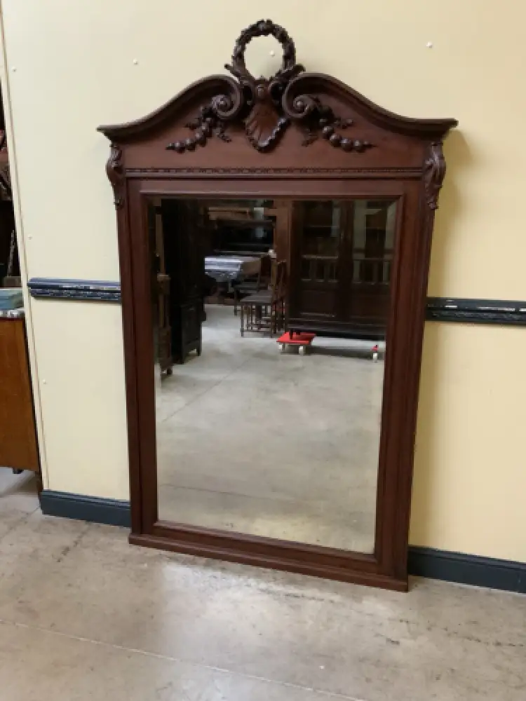 Antik -Imposanter Nußbaum Spiegel - Jugendstil -  Lieferung möglich! 2