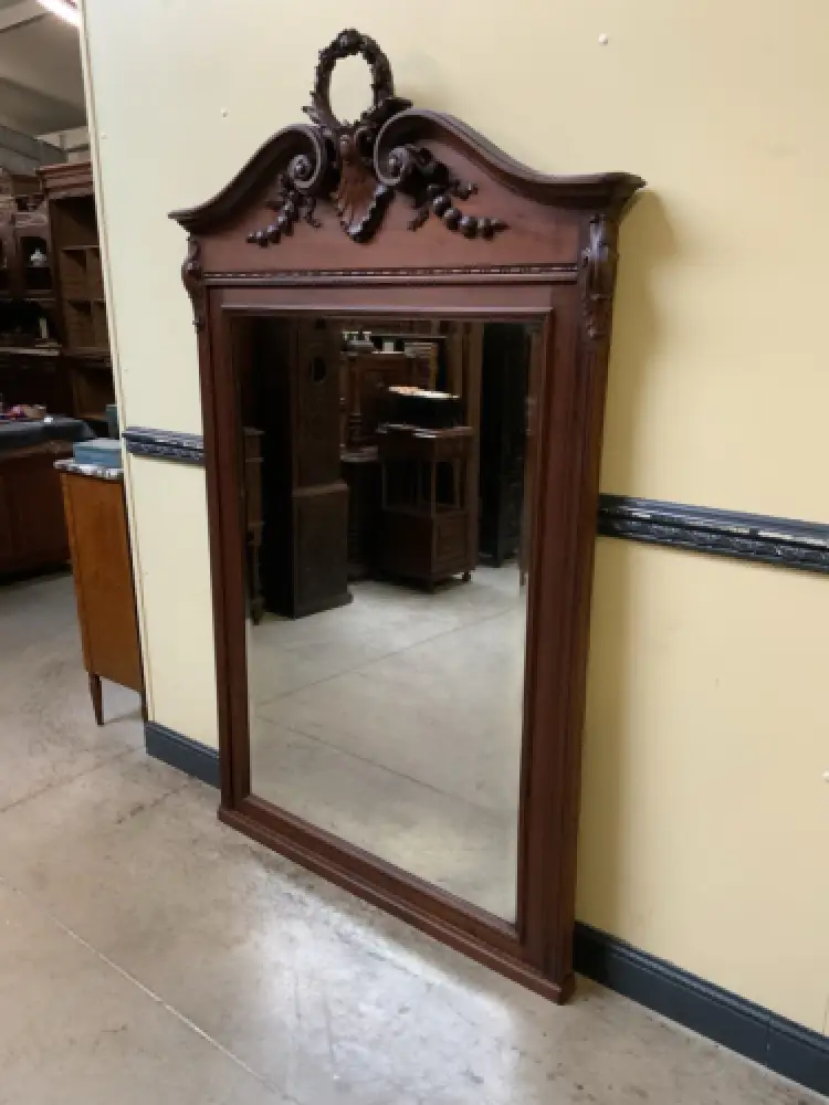 Antik -Imposanter Nußbaum Spiegel - Jugendstil -  Lieferung möglich! 3