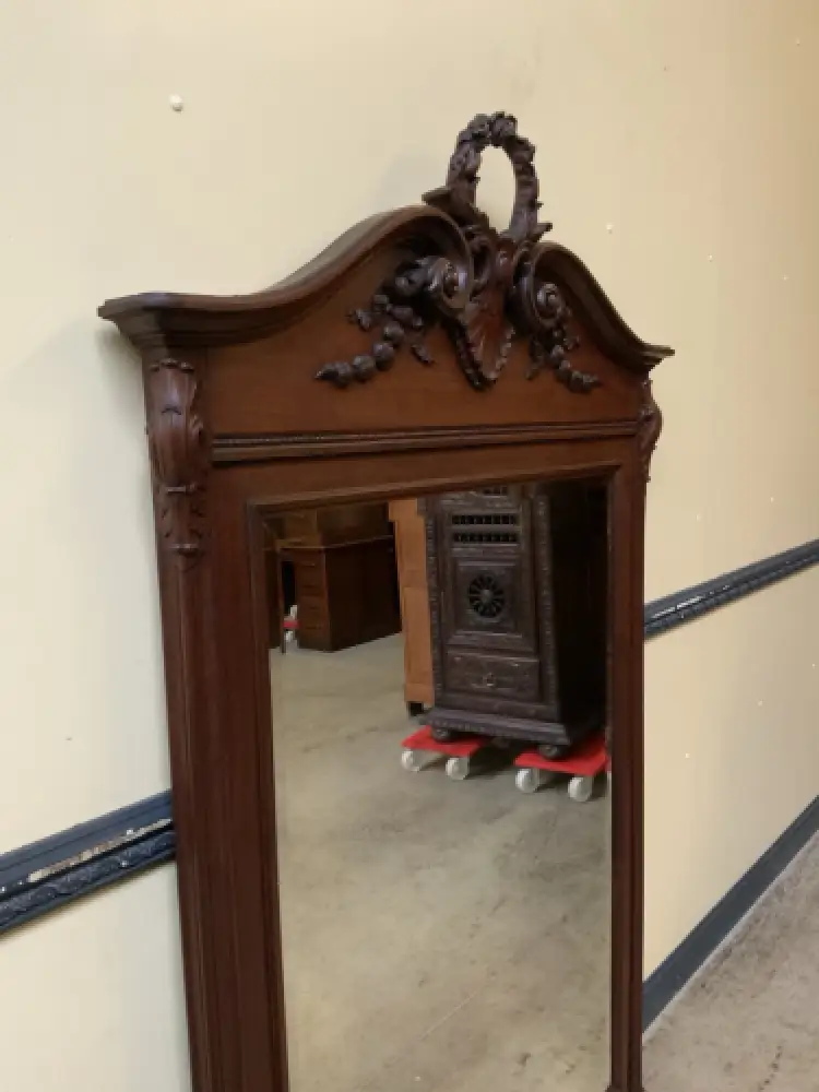 Antik -Imposanter Nußbaum Spiegel - Jugendstil -  Lieferung möglich! 5