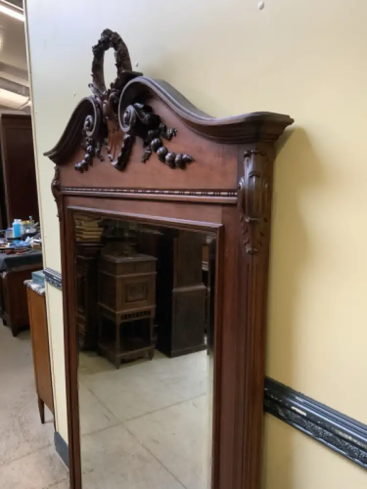 Antik -Imposanter Nußbaum Spiegel - Jugendstil -  Lieferung möglich! 6