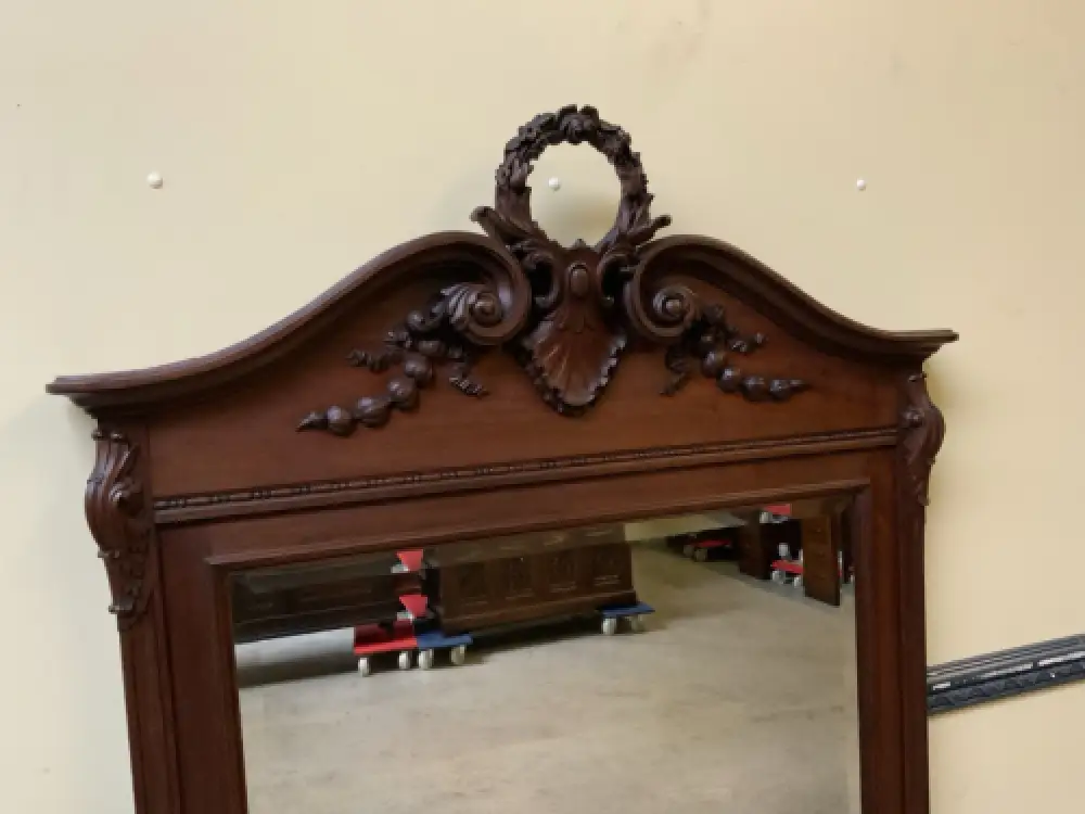 Antik -Imposanter Nußbaum Spiegel - Jugendstil -  Lieferung möglich! 7