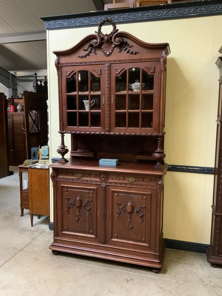 Antik - Imposantes Buffet, Kredenz, Vitrine, - Jugendstil - Lieferung möglich! 1