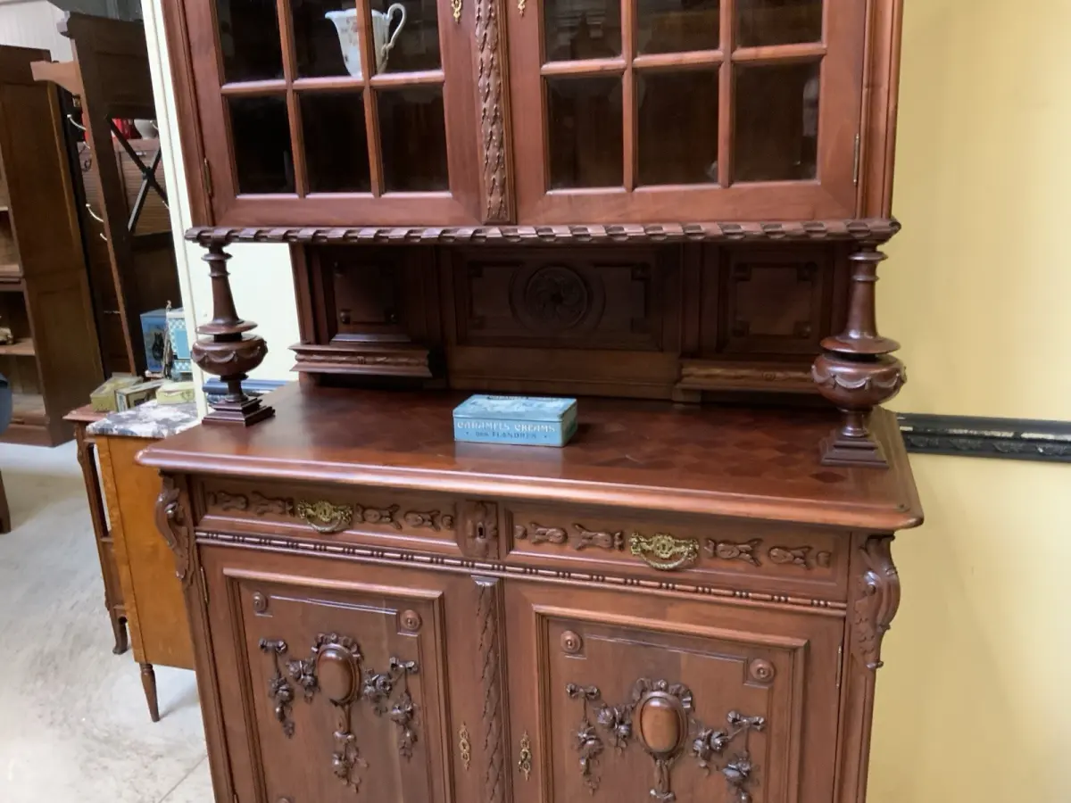 Antik - Imposantes Buffet, Kredenz, Vitrine, - Jugendstil - Lieferung möglich! 10