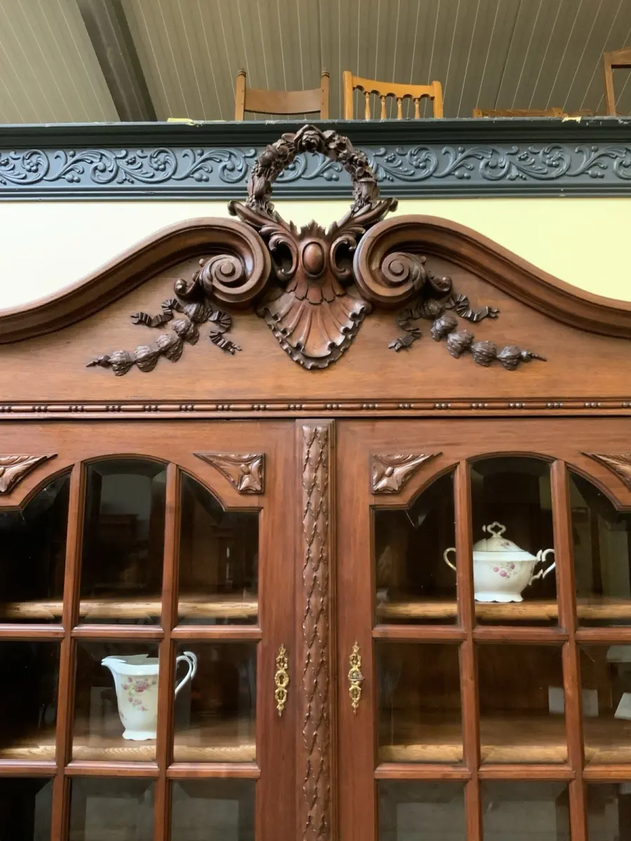 Antik - Imposantes Buffet, Kredenz, Vitrine, - Jugendstil - Lieferung möglich! 14