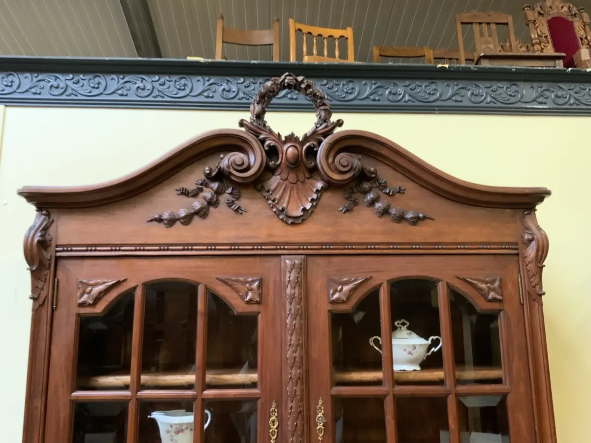 Antik - Imposantes Buffet, Kredenz, Vitrine, - Jugendstil - Lieferung möglich! 15