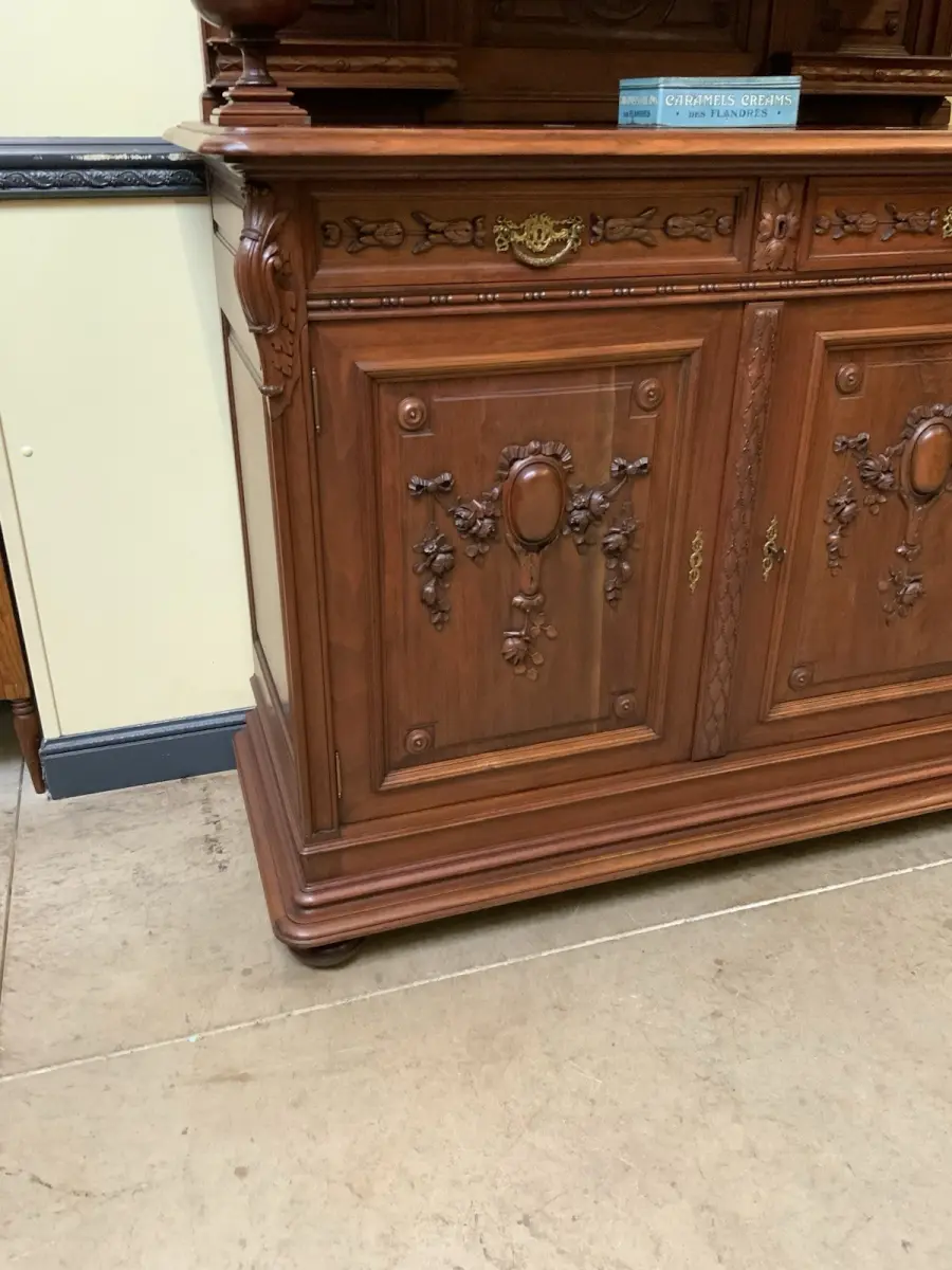 Antik - Imposantes Buffet, Kredenz, Vitrine, - Jugendstil - Lieferung möglich! 17