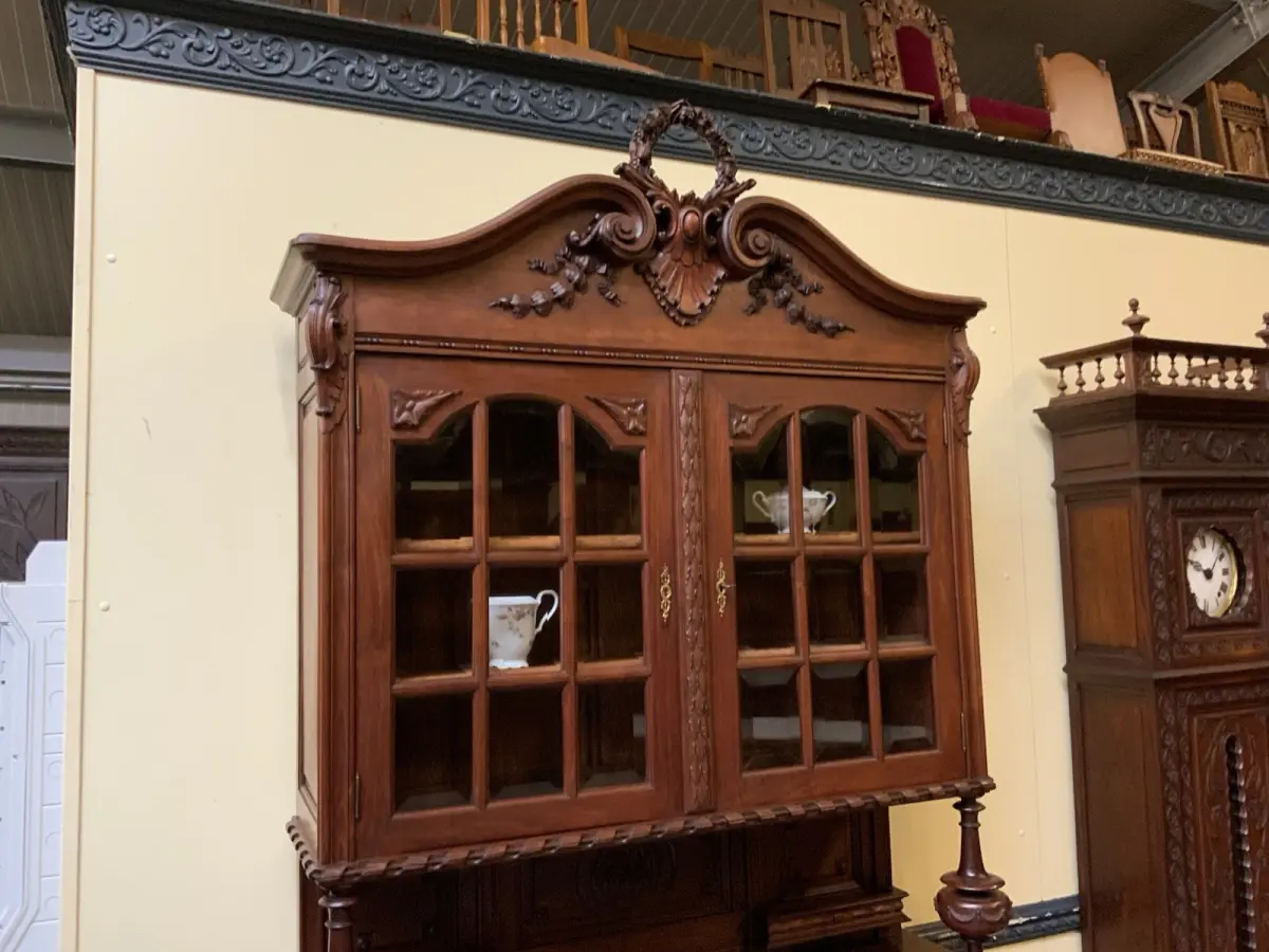 Antik - Imposantes Buffet, Kredenz, Vitrine, - Jugendstil - Lieferung möglich! 7