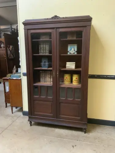 Antik - Vitrine, Bücherschrank - Jugendstil -  Lieferung möglich!