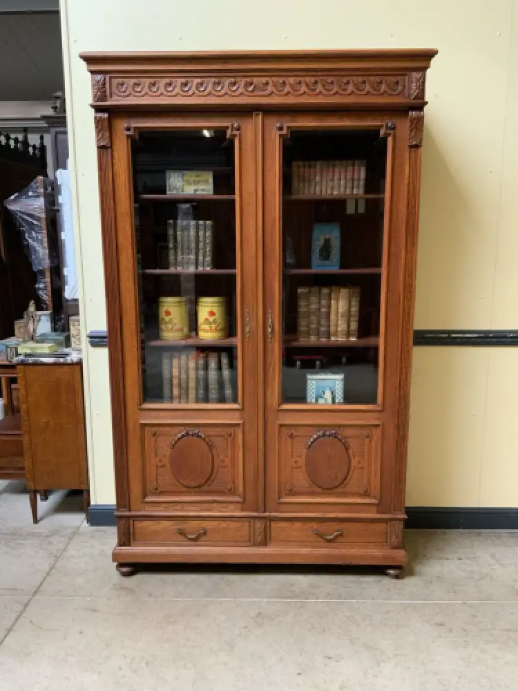 Antiker sensationeller Jugendstil Bücherschrank, Vitrine - Lieferung möglich! 1