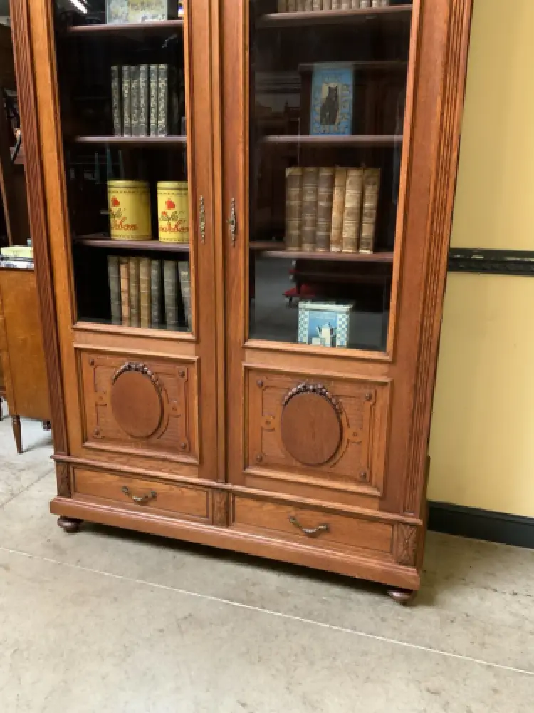 Antiker sensationeller Jugendstil Bücherschrank, Vitrine - Lieferung möglich! 10