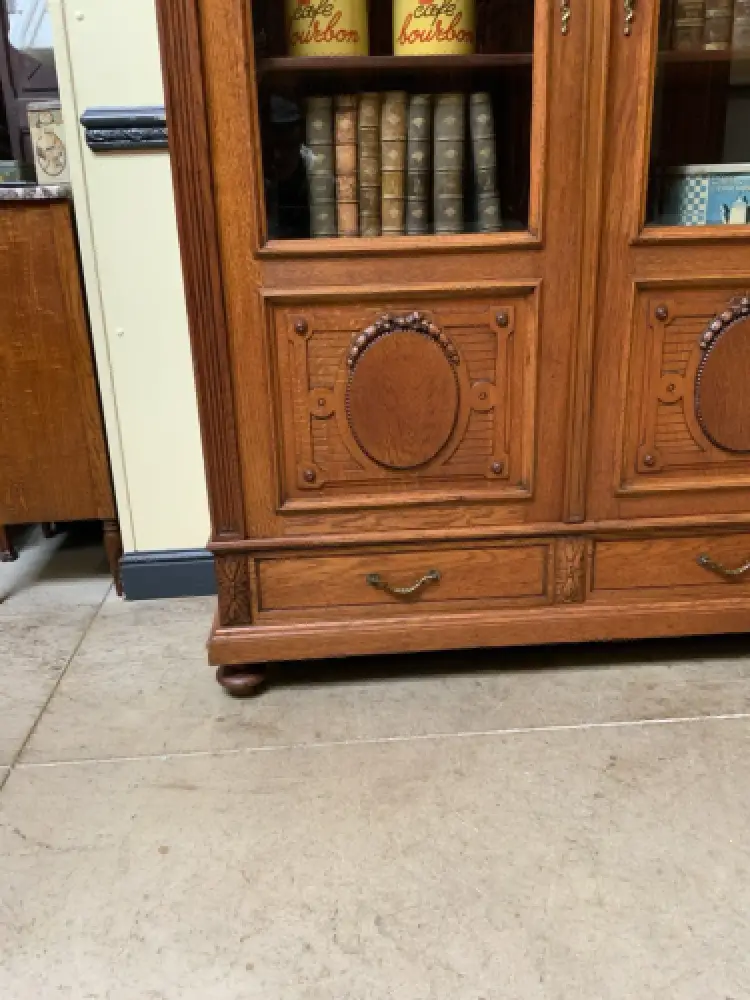 Antiker sensationeller Jugendstil Bücherschrank, Vitrine - Lieferung möglich! 12