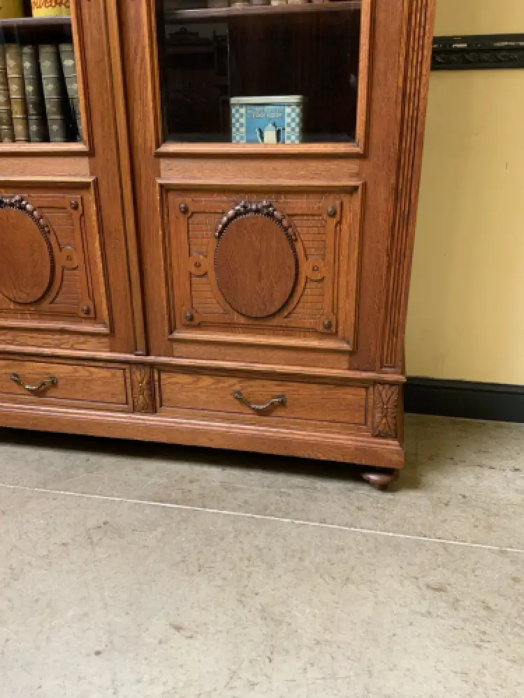 Antiker sensationeller Jugendstil Bücherschrank, Vitrine - Lieferung möglich! 13
