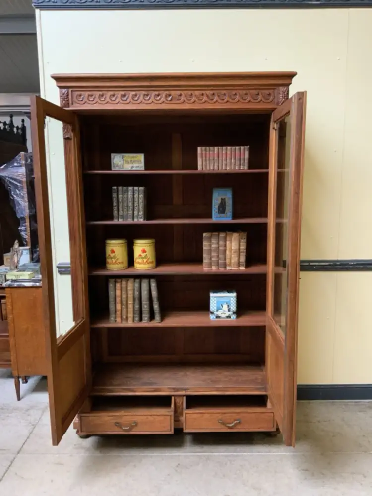 Antiker sensationeller Jugendstil Bücherschrank, Vitrine - Lieferung möglich! 14
