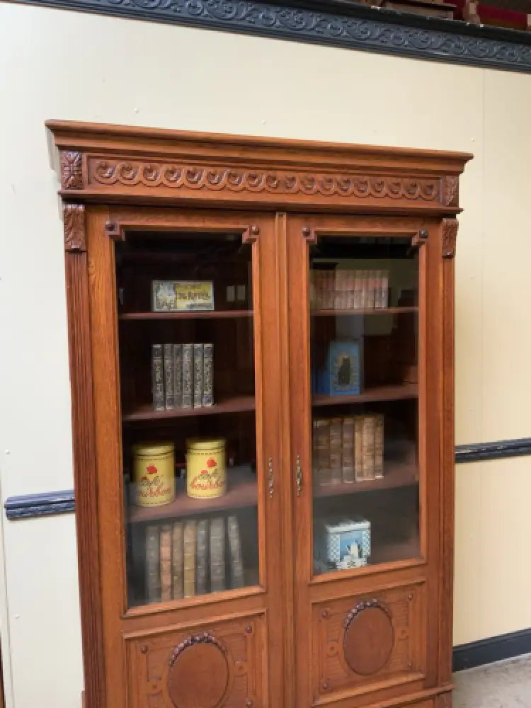 Antiker sensationeller Jugendstil Bücherschrank, Vitrine - Lieferung möglich! 6