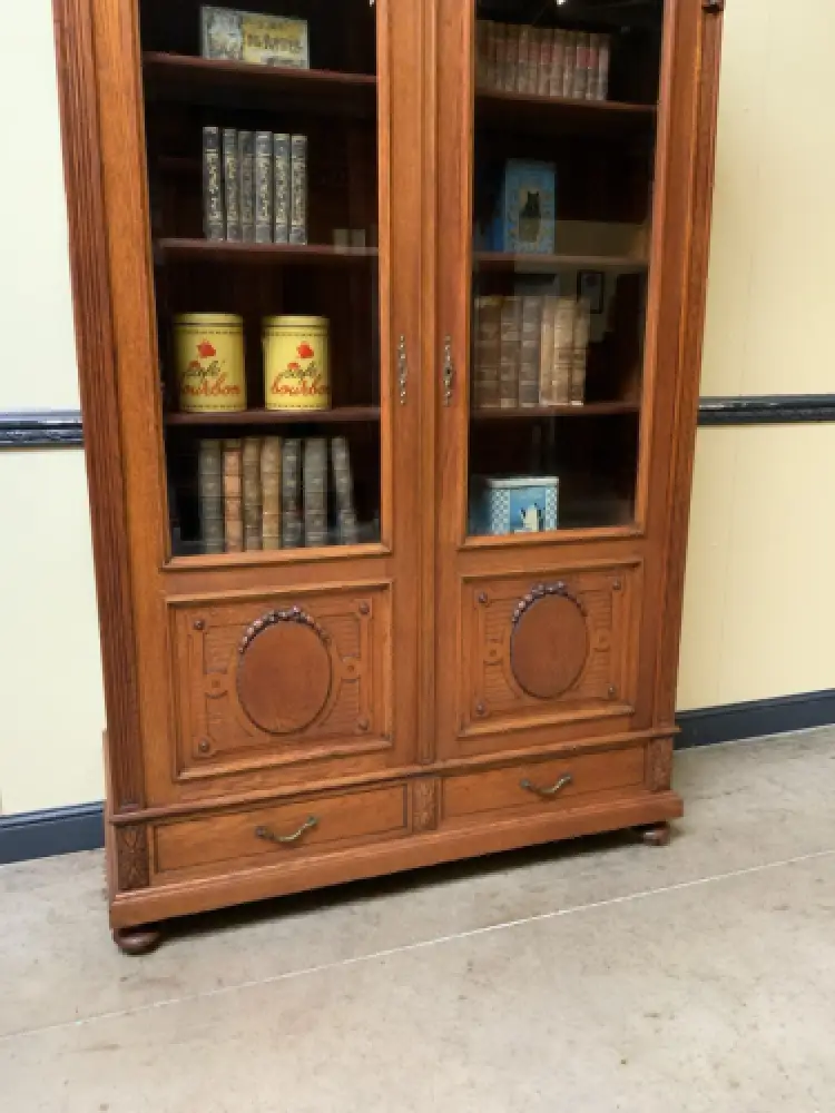 Antiker sensationeller Jugendstil Bücherschrank, Vitrine - Lieferung möglich! 7