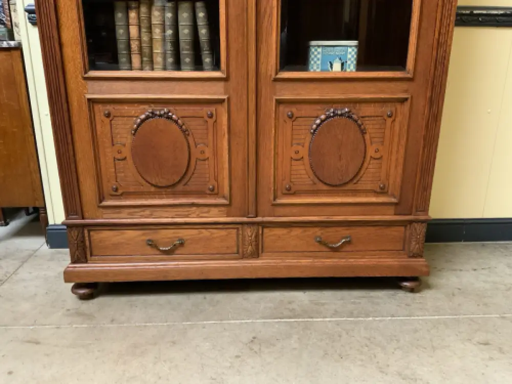 Antiker sensationeller Jugendstil Bücherschrank, Vitrine - Lieferung möglich! 8