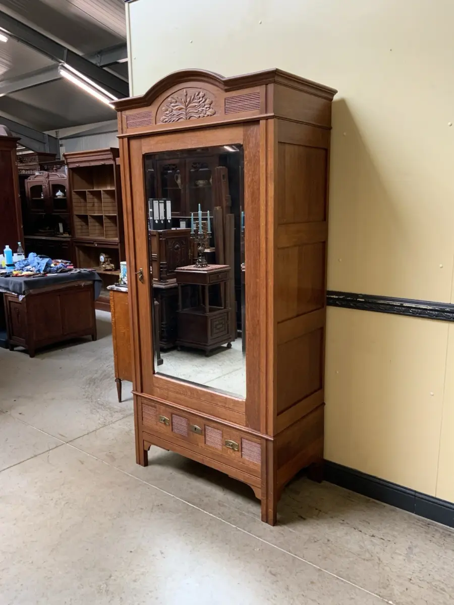 Antiker Jugendstil Wäscheschrank, -   Lieferung möglich! 4