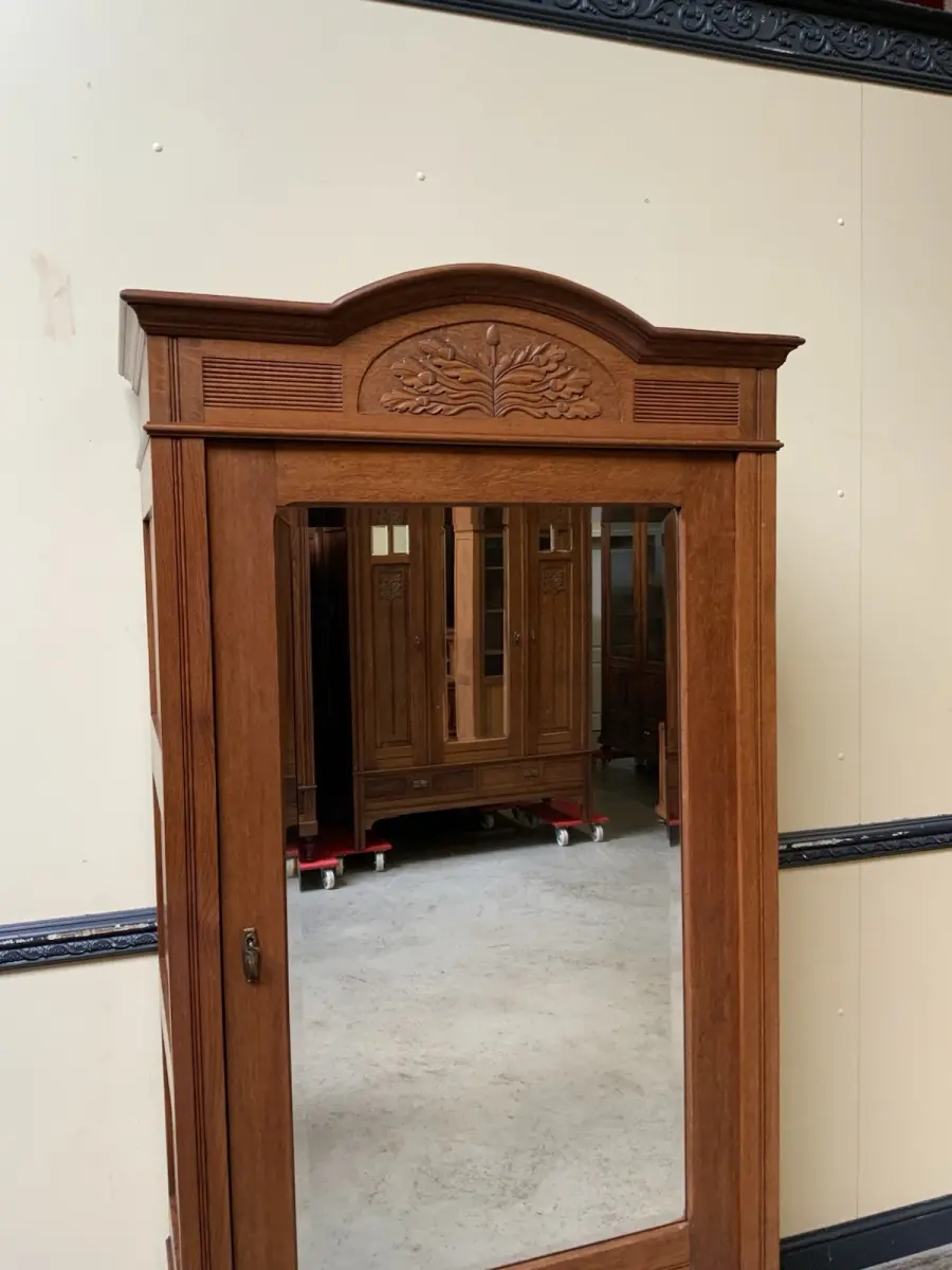 Antiker Jugendstil Wäscheschrank, -   Lieferung möglich! 7