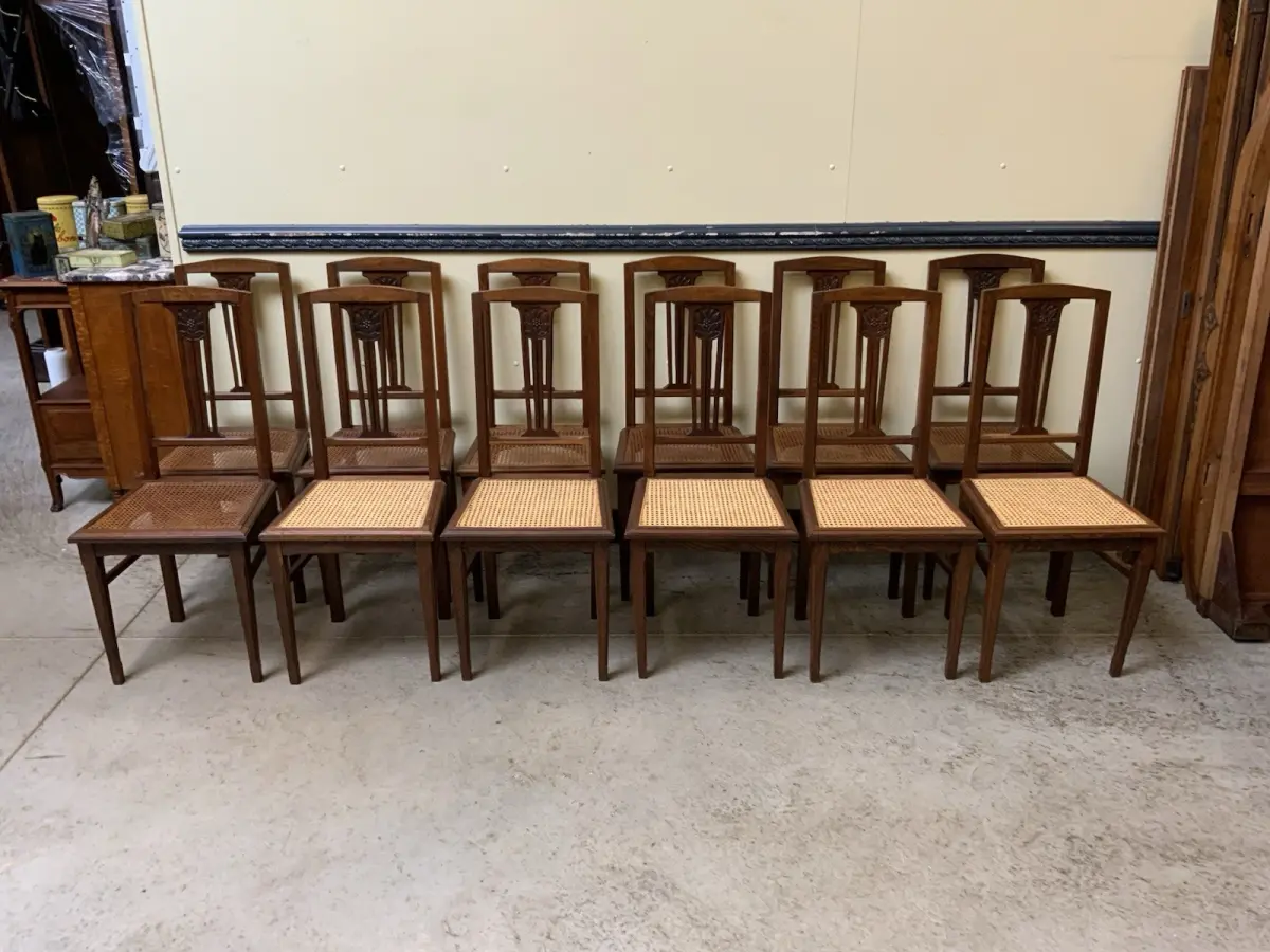 12 antike Jugendstil Stühle - Lieferung möglich!