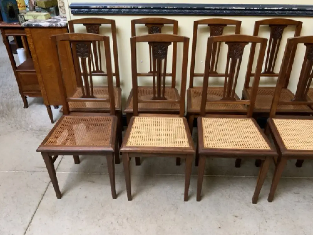 12 antike Jugendstil Stühle - Lieferung möglich! 13