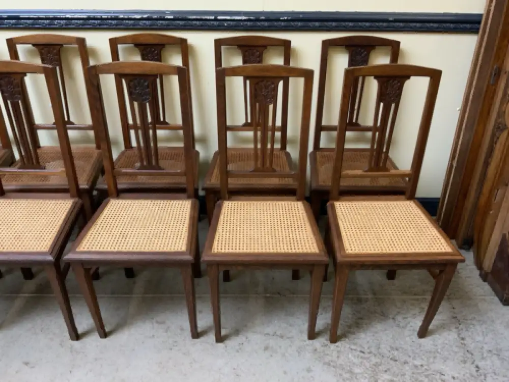 12 antike Jugendstil Stühle - Lieferung möglich! 14