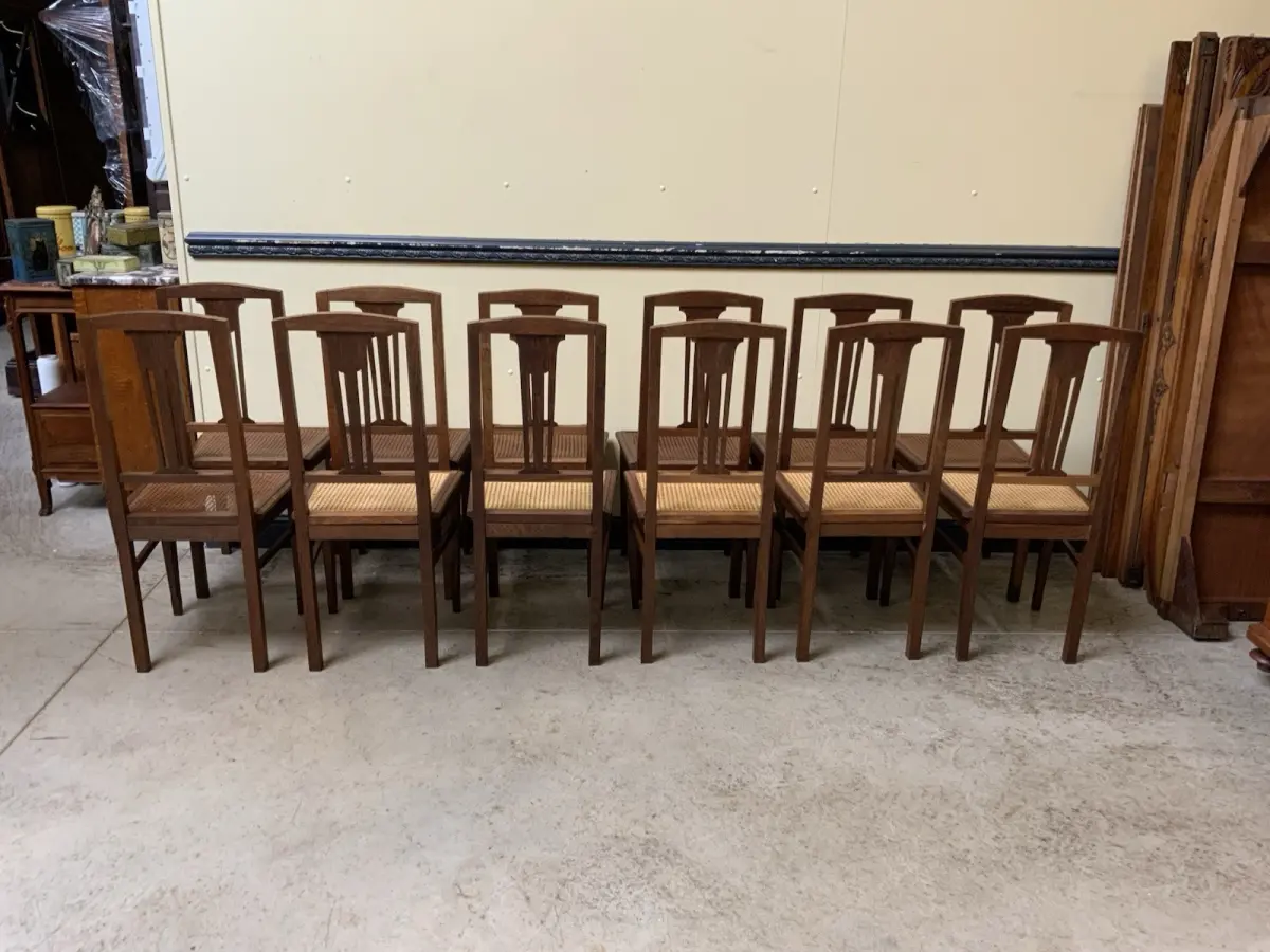 12 antike Jugendstil Stühle - Lieferung möglich! 21