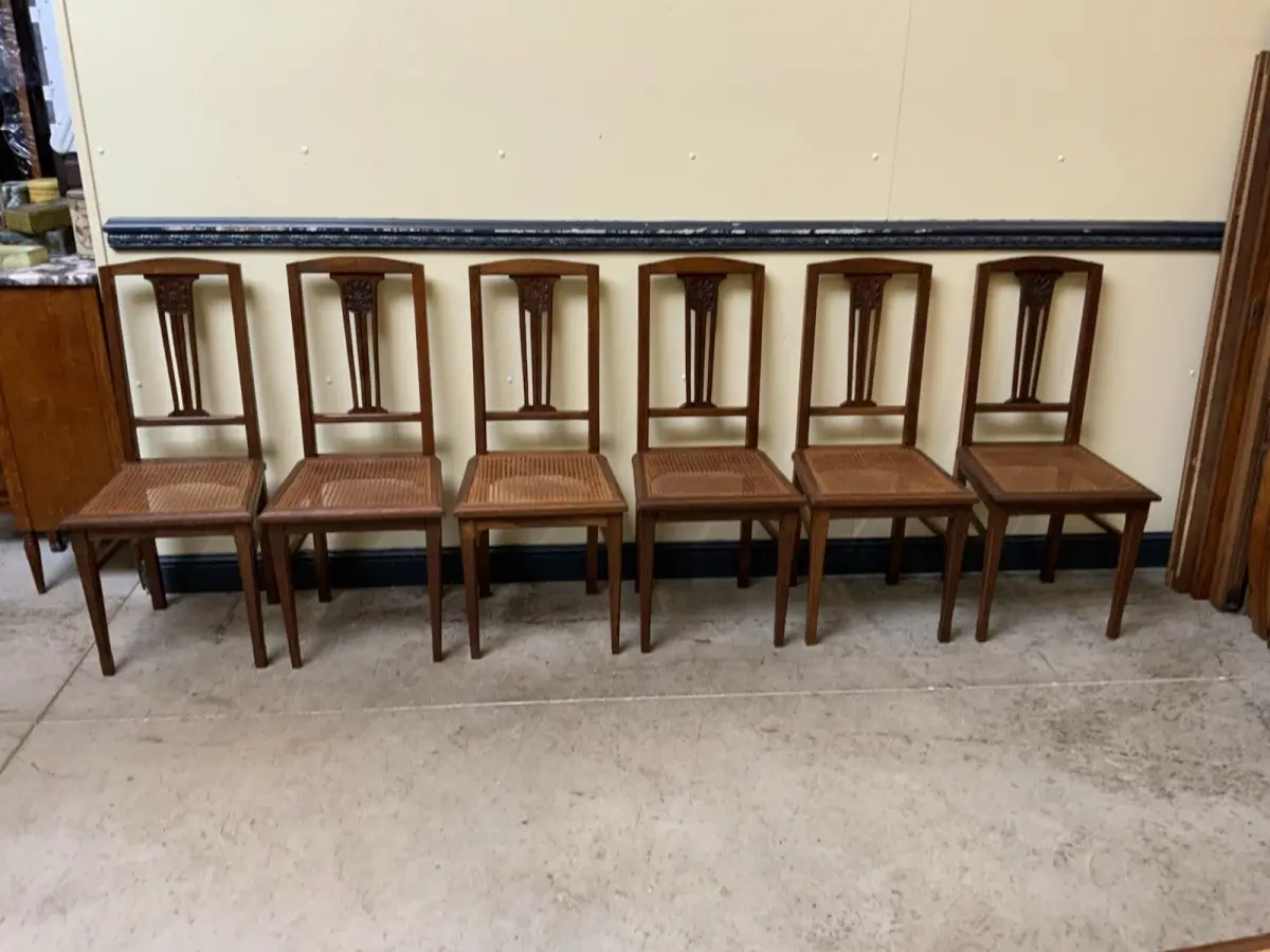 12 antike Jugendstil Stühle - Lieferung möglich! 6